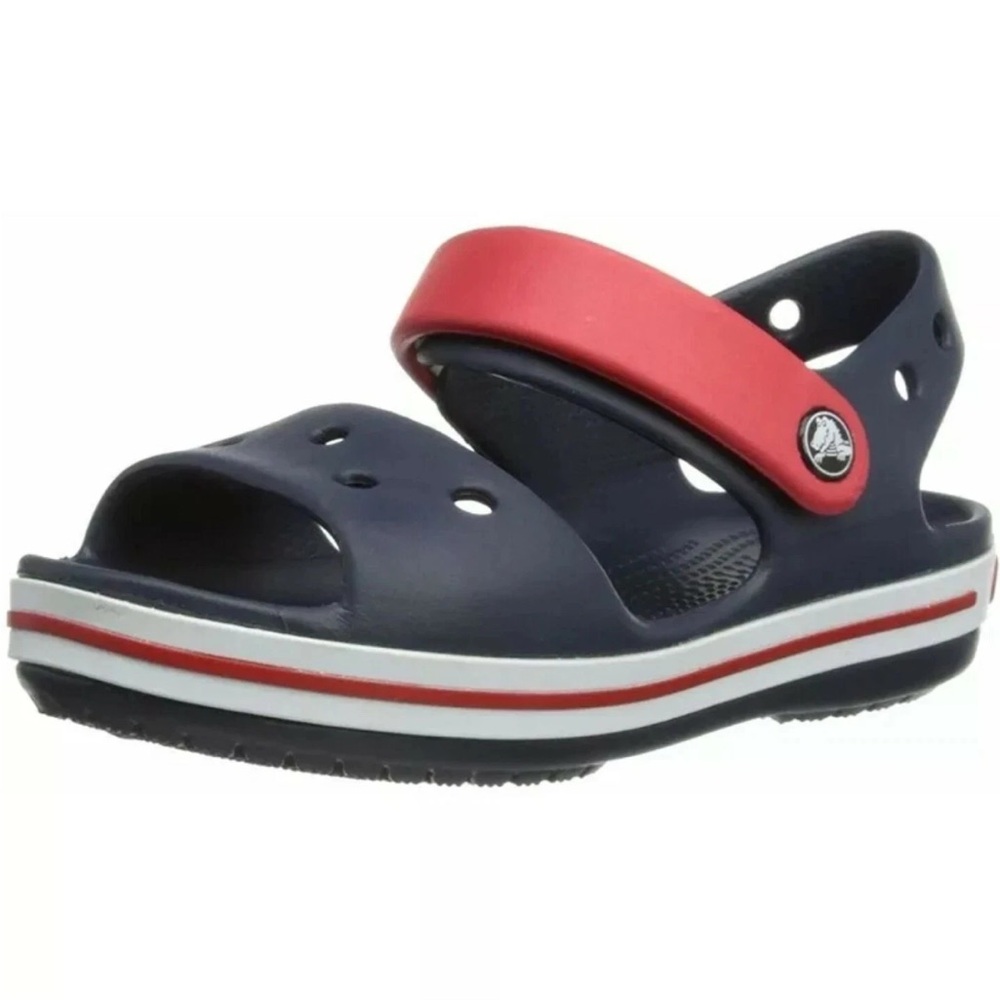 NEW Crocs Crocband Sandal  Navy/Red Croslite Strap Super Cute Sandal Infant C4